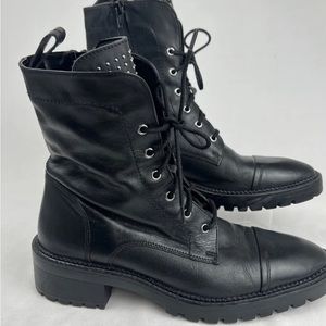 Zara studded combat boots